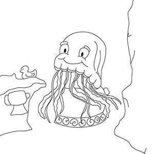 pobarvanka-meduza-noce-kakati